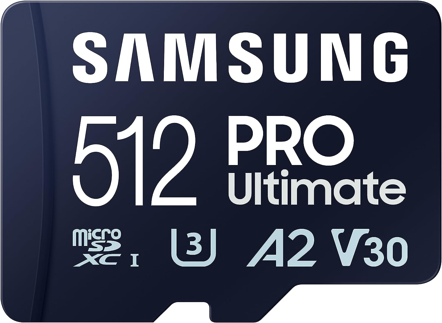 SAMSUNG PRO Ultimate microSD Memory Card + Adapter, 512GB microSDXC, Up to 200 MB/s, 4K UHD, UHS-I, Class 10, U3,V30, A2 for GoPRO Action Cam, DJI Drone, Gaming, Phones, Tablets, MB-MY128SA/AM