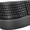 Logitech Wave Keys Wireless Ergonomic Keyboard with Cushioned Palm Rest, Comfortable Natural Typing, Easy-Switch, Bluetooth, Logi Bolt Receiver, for Multi-OS, Windows/Mac