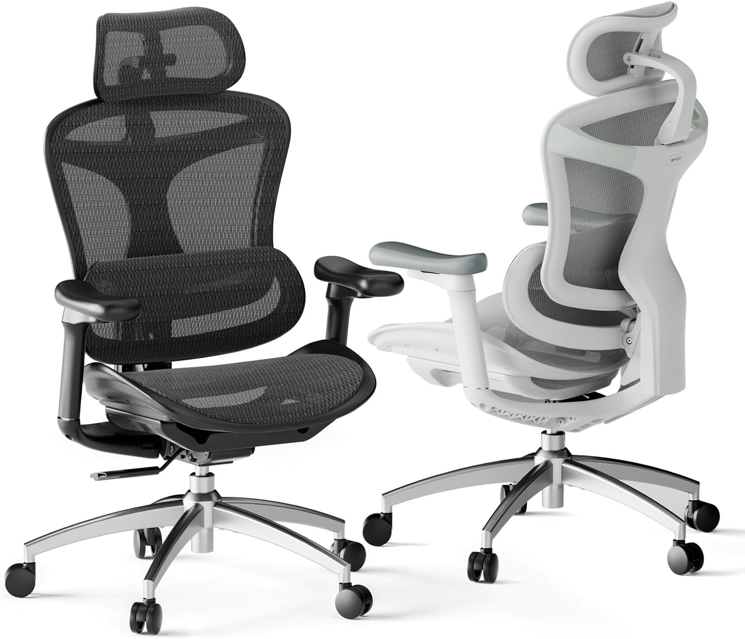 SIHOO Doro C300 Ergonomic Office Chair with Ultra Soft 3D Armrests, Dynamic Lumbar Support for Home Office Chair, Adjustable Backrest Desk Chair, Swivel Big and Tall Computer Chair Grey