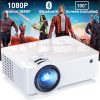 Groview Projector, 1080P Bluetooth Mini Projector with 100” Projector Screen, 9500 LUX Portable Outdoor Movie Projector for Phone, Compatible with VGA/HDMI/USB/SD/Laptop/Fire Stick/PS5
