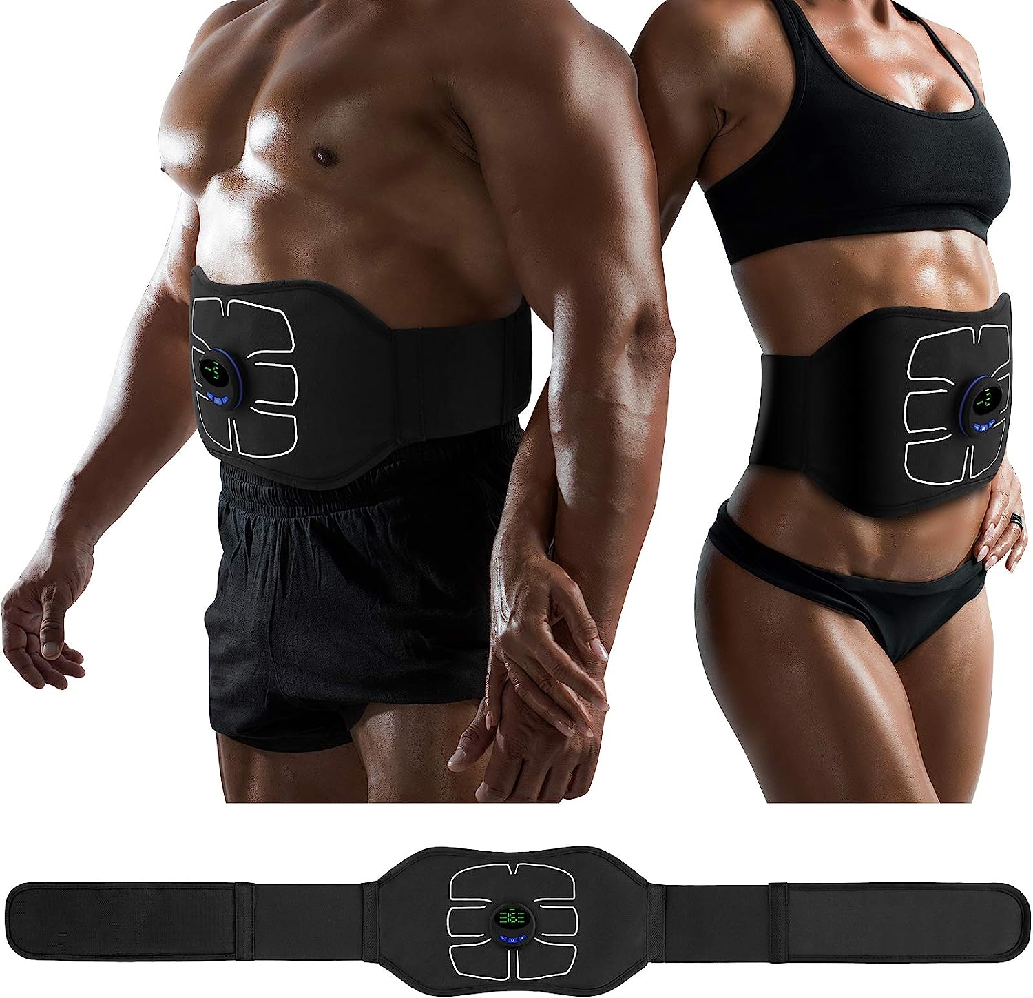 Abdominal Toning Belt Workout Portable Ab Stimulator Home Office Fitness