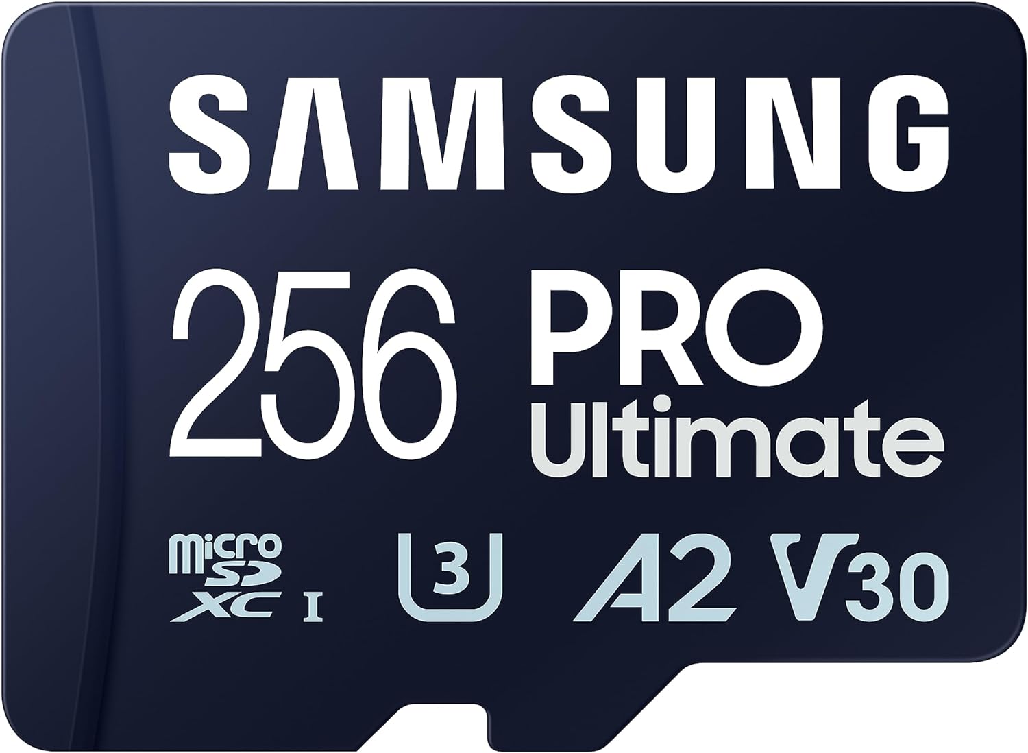 SAMSUNG PRO Ultimate microSD Memory Card + Adapter, 256GB microSDXC, Up to 200 MB/s, 4K UHD, UHS-I, Class 10, U3,V30, A2 for GoPRO Action Cam, DJI Drone, Gaming, Phones, Tablets, MB-MY128SA/AM