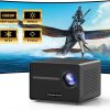 HAPPRUN Projector, [Electric Focus] Mini Projector, 1080P Support Portable Bluetooth Projector With Speaker, 200" Support Outdoor Movie Projector Compatible With Smartphone/HDMI/USB/AV/Fire Stick/PS5