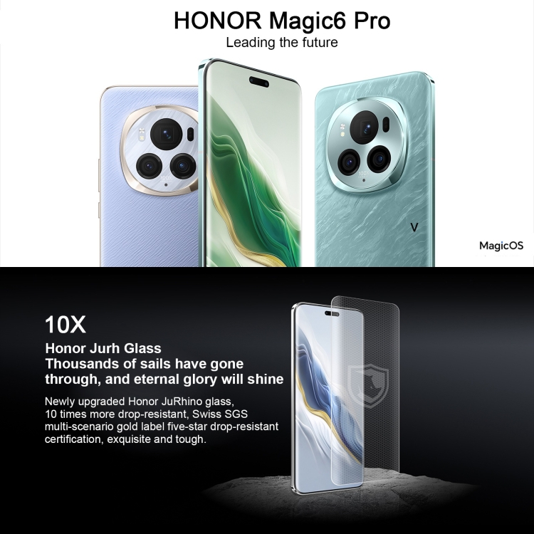 Honor Magic6 Pro, 12GB+256GB, 6.8 inch Magic OS 8.0 Snapdragon 8 Gen 3 Octa Core up to 3.3GHz, Network: 5G, OTG, NFC (Black)