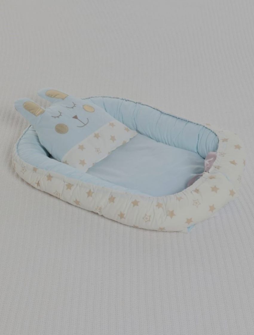 Forever Cute Newborn Bed with Pillow-Blue