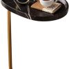 C-Shaped Wooden Table