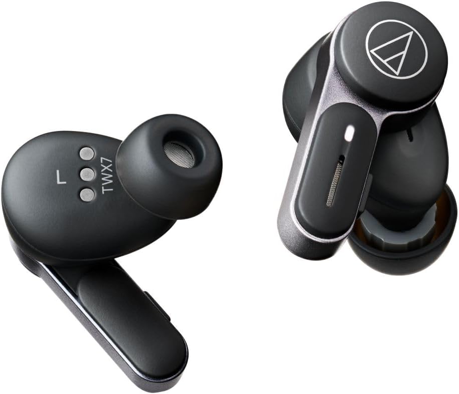 Audio-Technica ATH-TWX7BK Wireless Earbuds, Black
