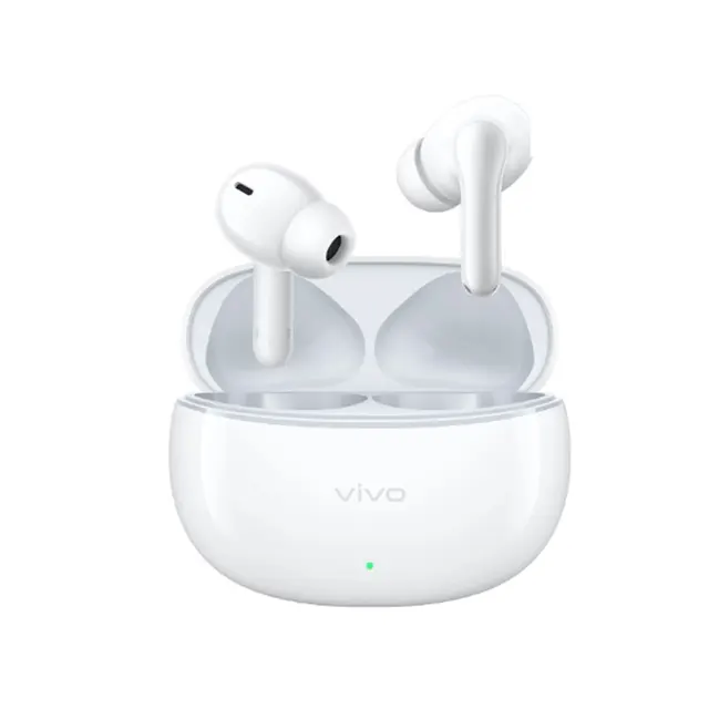 Vivo TWS 3e Earphone Wireless Intelligent active noise reduction Bluetooth 5.3 Earbuds Mic Call Noise Cancellation Deepx 3.0, White