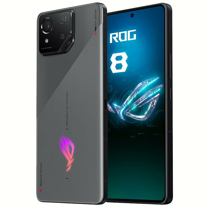 ASUS ROG Phone 8 Snapdragon 8 Gen 3 5G 12GB+256GB Smartphone 6.78'' 165Hz Screen 65W Charging NFC, Grey