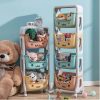 Children's Room Shelf with Wheels 4 layer