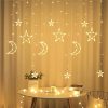 LED Star Moon Curtain Lights