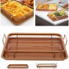 Gold Copper Baking Tray Oil Frying Baking Pan