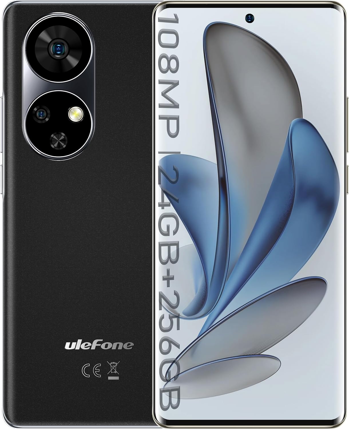Ulefone Note 17 Pro Unlocked Smartphone, 6.78” AMOLED Display, Helio G99 24+256GB, 108MP Camera, 5050mAh, 33W Fast Charge, Android 13, Fingerprint ID/NFC, IR Blaster, 4G Phones (Black)