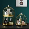 Bird Cage Desktop Perfume Organizer Holder Countertop Makeup Rack