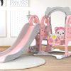 Childrens Plastic Slide with Swing, Sturdy Toy Indoor for Kids Fun