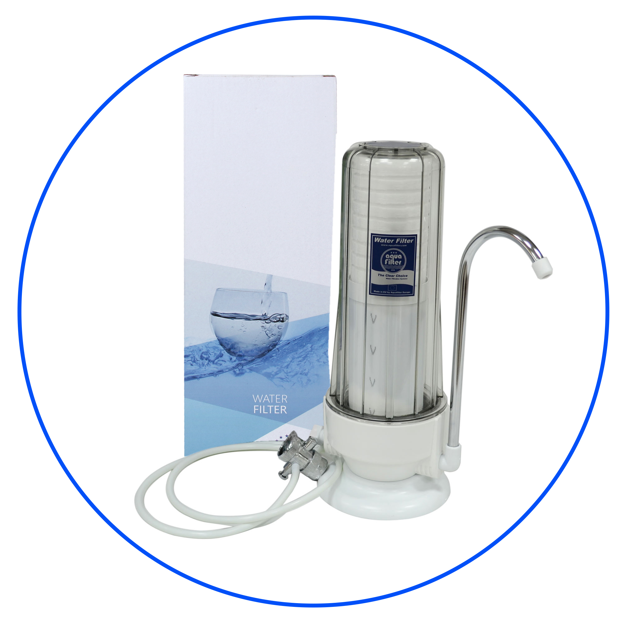 2 stage top counter water filter