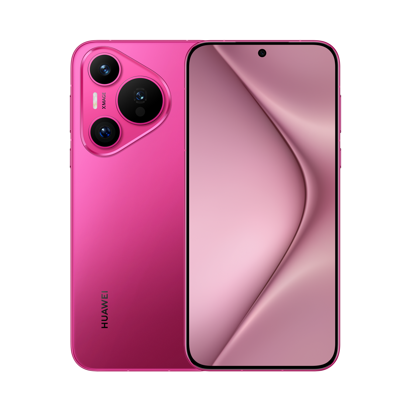 Huawei Pura 70 Mobile Phone 12GB+512GB 6.6" OLED 120Hz 4900mAh Battery 6x6W Wired 50W Wireless 50MP Rear Three Camera HarmonyOS 4.2, Pink