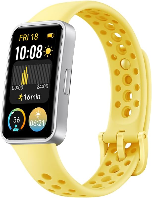 HUAWEI Band 9 Smartwatch, Comfortable All-Day Wearing, Science-based Sleep Tracking, Fast Charging & Durable Battery, Intelligent Brightness Adjustments, 100 Workout Modes, iOS&Android, Yellow