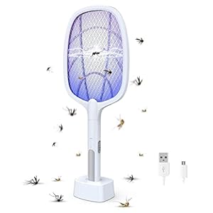 Bug Zapper Racket, Rechargeable Electric Fly Swatter Mosquito Swatter