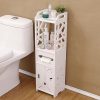 Small Bathroom Storage Corner Floor Cabinet With Doors And Shelves