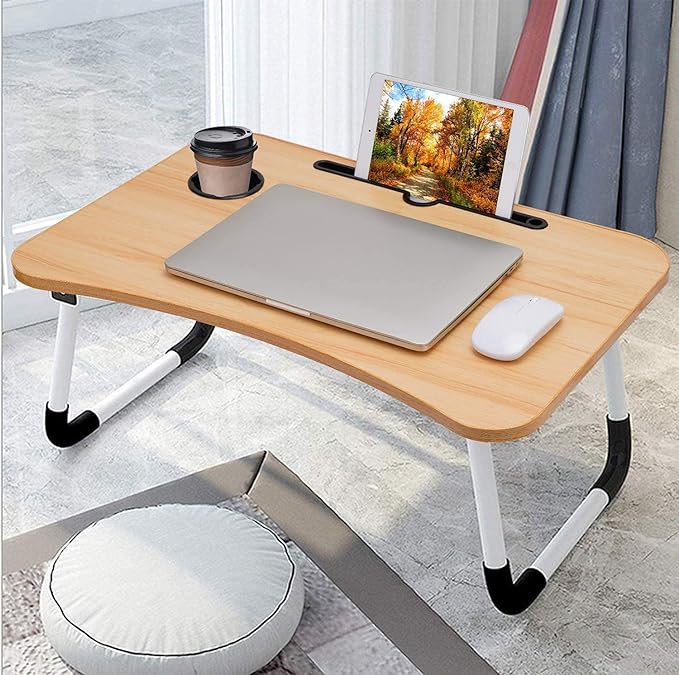 Laptop Desk,Foldable Laptop Stand, Small Dormitory Table, Breakfast Serving Bed Tray, Laptop Bed Tray