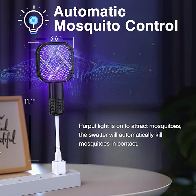 USB Mini Mosquito Swatter, Portable Fly Killer, Insect Killer for Pest Control