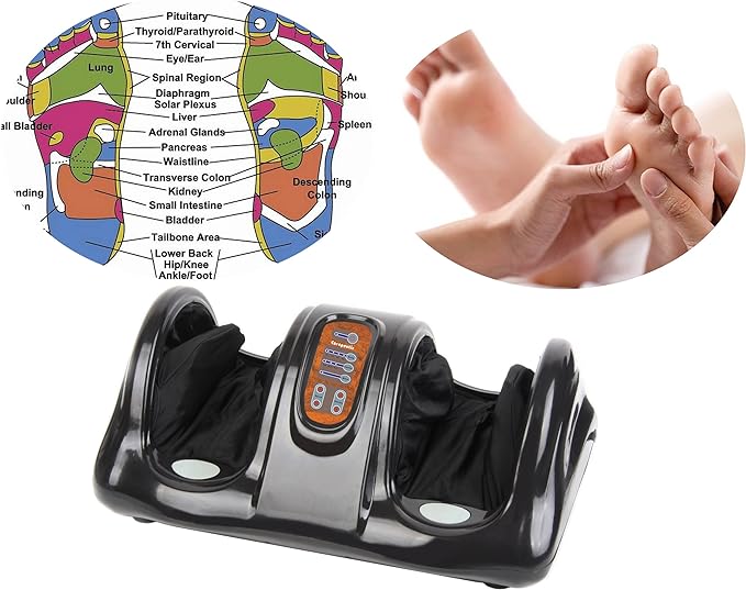 Foot Massager for Tension and Fatigue Relief, Black