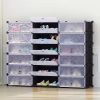 Modular Cabinet for Space Saving Multi layer Portable Shoe Rack Organize Vertical Plastic Shoe Storage Cabinet