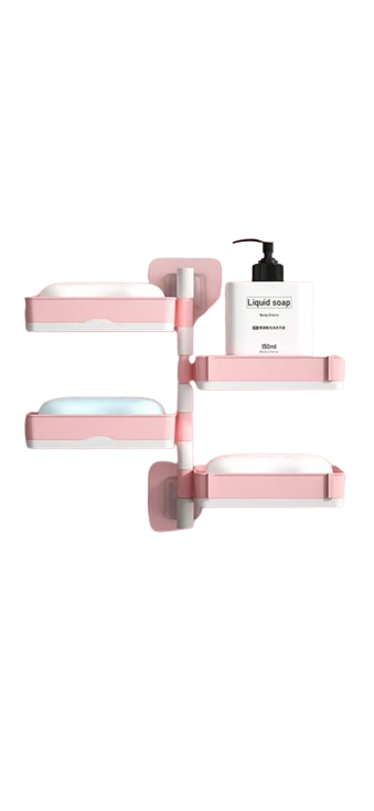 Wall Mounted Soap Dish Creates Extra Space to Hang Beauty Soap, Cleanser, Sponge, Scouring Pads in This Soap Dish Holder