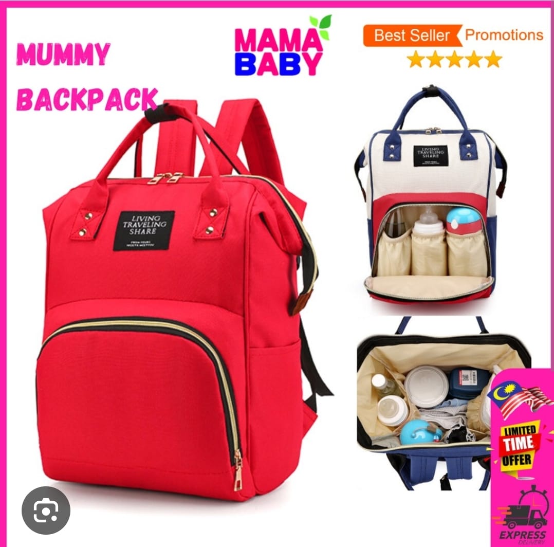Multi-Function Waterproof, Baby Travel Backpack Diaper Bag with Large capacity baby Nappy Compartment