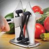 Kitchen Knife Sharpener Silver 7X12X16cm