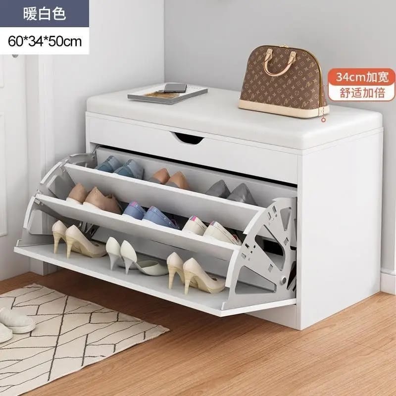 Shoe Rack,Shoe Storage Bench with Flip-Drawer, Hidden Shoe Storage Cabinet