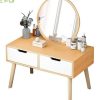 Makeup Dressing Table with LED Mirror and Drawers For Small bedroom