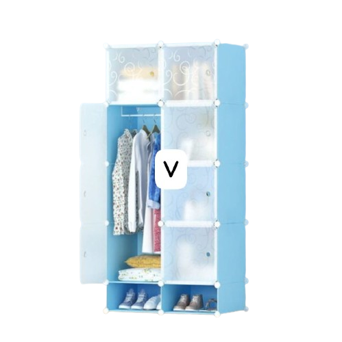 Bedroom simple furniture cabinet design plastic wardrobe
