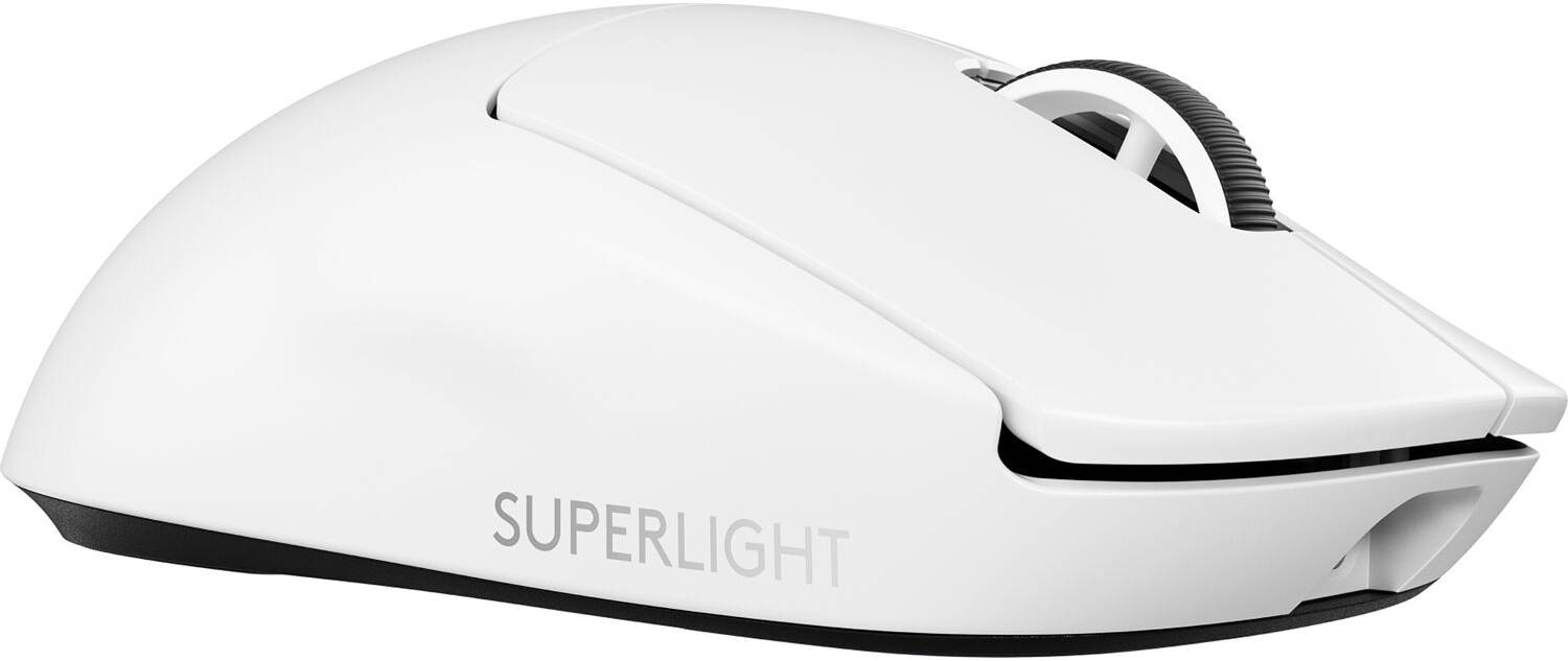 Logitech G PRO X Superlight 2 Lightspeed Wireless Gaming Mouse, Lightforce Hybrid Switches, HERO 2 Sensor with 32,000 DPI, 5 Prog Buttons, Up to 95H Battery Life, USB-C, PC Mac, White