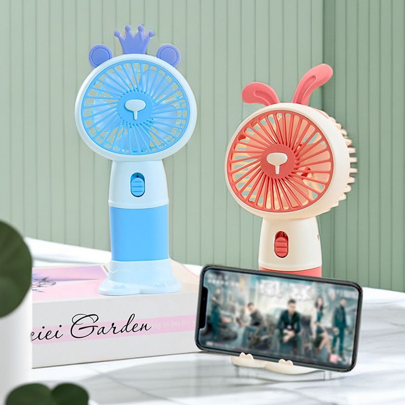 Portable Mini Handheld USB Rechargeable Handy Fan with Stand