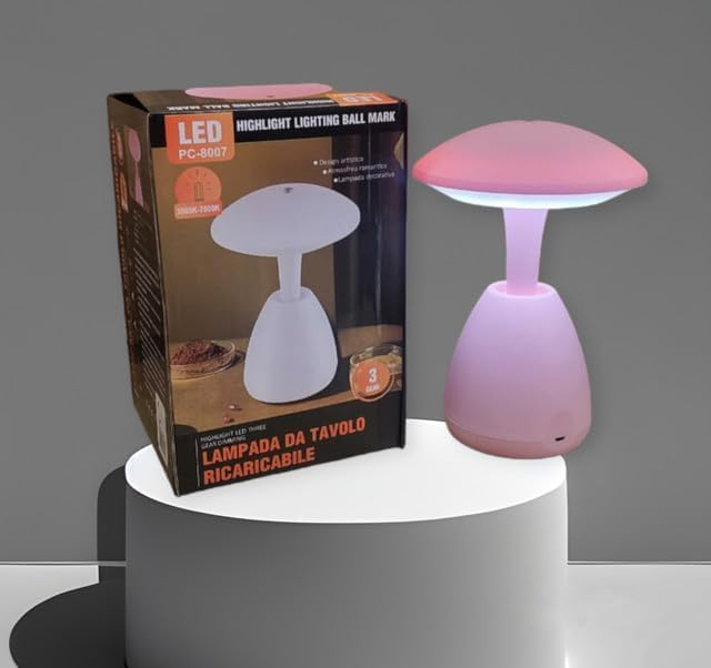Color Changing Mushroom Night Lamp with Touch Sensor