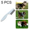 5 PCS Pet Cats Dogs Supplies Combs Fine Toothed Stainless Steel Needle Fleas Removal Combs, Length: 18.5cm