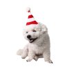 Western Red and White Striped Pet Dog Christmas Hat, Comfortable Children Dressing Up Christmas Hat
