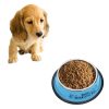 Stainless Steel Bowls, Anti-slip Colorful Paint Printed Pets Bowls, Bowl Diameter: 22.5 cm, Bowl Bottom Diameter: 29.5 cm