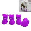 Lovely Pet Dog Shoes Puppy Candy Color Rubber Boots Waterproof Rain Shoes, L, Size: 5.7 x 4.7cm