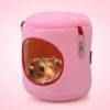 Flannel Cylinder Pet House Warm Hamster Hammock Hanging Bed Small Pets Nest, M, Size:10*12*12cm