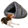 Triangular Cat Kennel Warm Thicken Mongolian Yurt Pet Dogs Cats House Size: L, 45×45×33cm