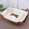 Dog Bone Pattern Big Soft Warm Kennel Pet Dog Cat Mat Blanket, Size: L, 80×60×15cm