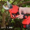 Electric Pruning Shears, Soft Rubber Grip, Ergonomic Design, Quick Tapping, Red