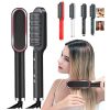 1 pc Hair Straightener Brush, Brush Flat Iron for Women, Straightening Comb Fast Heating for Home Salon