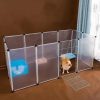 Pets Cage Portative Durable, Plastic Solid Pets Cage, Small Pets, Rabbit Puppy Cats White, 1 PC