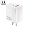 WK WP-U126 PD 20W USB-C/Type-C USB Dual Port Charger, US Plug