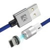 FLOVEME 1m 2A Output 360 Degrees Casual USB to 8 Pin Magnetic Charging Cable, Built-in Blue LED Indicator