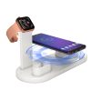 HQ-UD15 Rotatable Wireless Charging Base with Stand for Phones / iWatches / AirPods (Silver)
